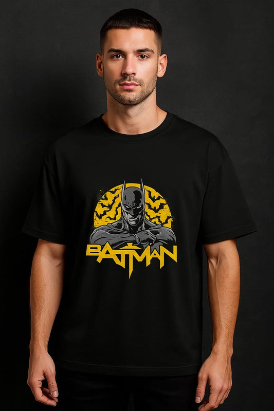 Scratchh Batmann Unisex Terry Oversized Tee