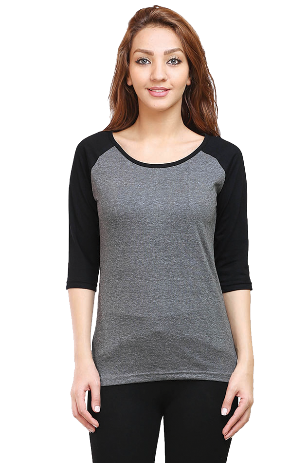Scratchh Women's Raglan T-Shirt | Contrast Sleeves | 180 GSM | Everyday Activewear - SCRATCHH