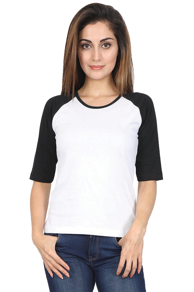 Scratchh Women's Raglan T-Shirt | Contrast Sleeves | 180 GSM | Everyday Activewear - SCRATCHH
