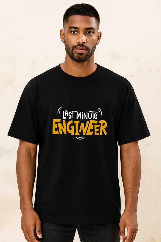 Scratchh Last Minute Engineer Unisex Terry Oversized Tee