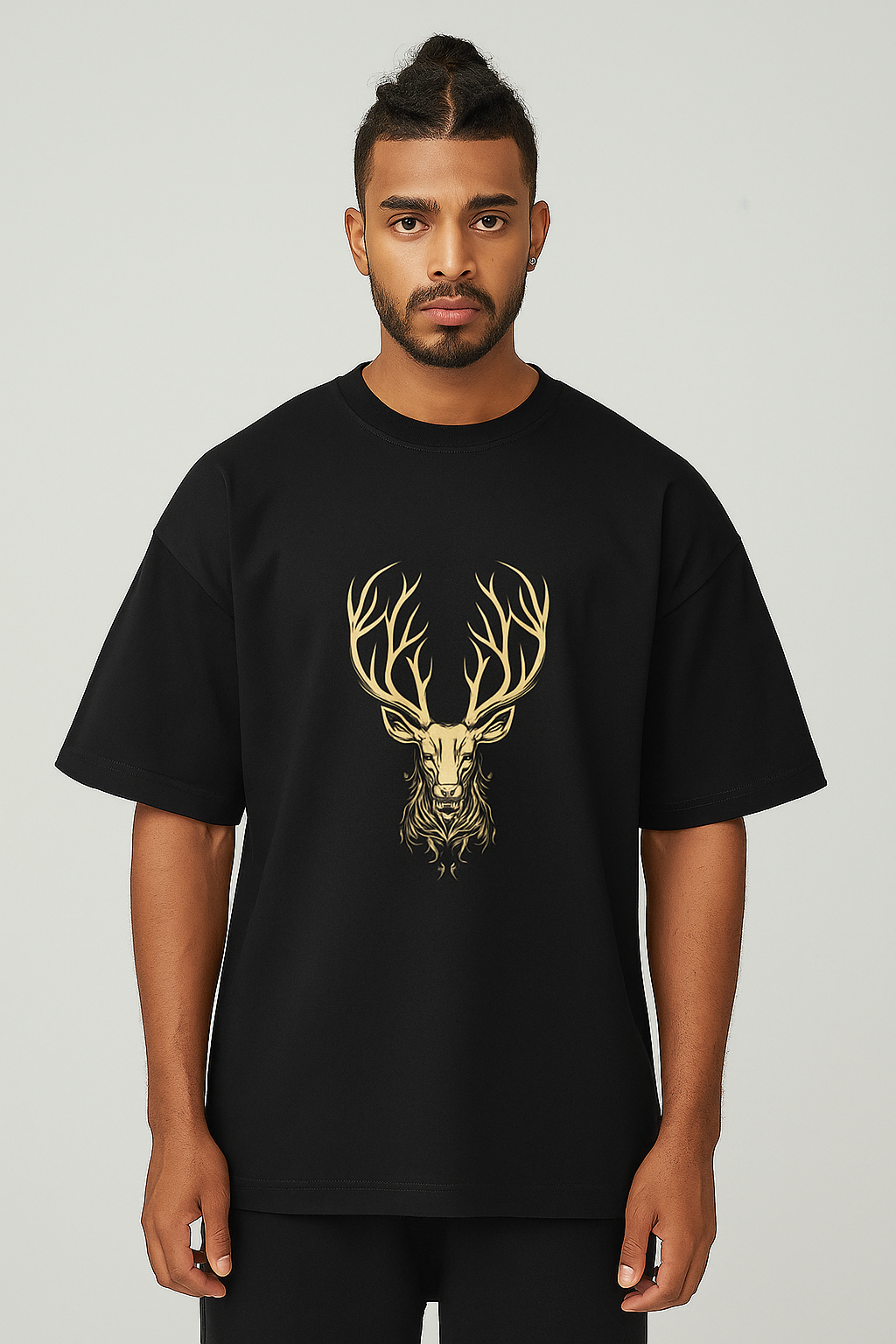 Scratchh Glodn Deer Unisex Terry Oversized Tee