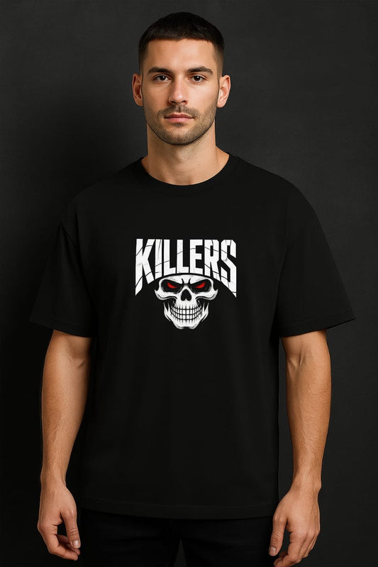 Scratchh Killers Print Unisex Terry Oversized Tee