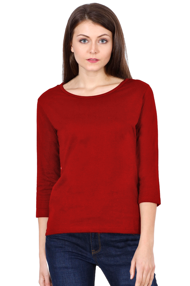 Scratchh Full Sleeve T-Shirt for Women | 180 GSM | Lightweight Daily Wear - SCRATCHH 