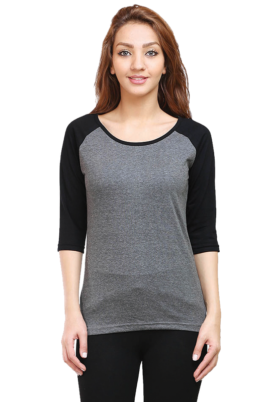 Scratchh Women's Raglan T-Shirt | Contrast Sleeves | 180 GSM | Everyday Activewear - SCRATCHH 