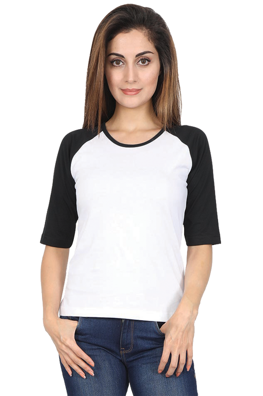 Scratchh Women's Raglan T-Shirt | Contrast Sleeves | 180 GSM | Everyday Activewear - SCRATCHH 