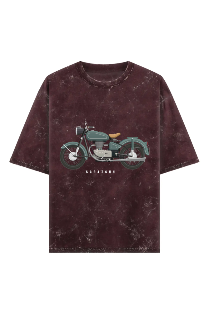 Scratchh Acid Wash Oversized T-Shirt | 240 GSM | Vintage Look - SCRATCHH 