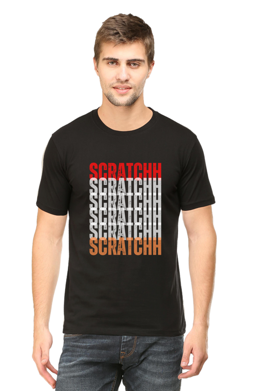 Scratchh Classic Crew Neck T-Shirt for Men | 180 GSM | Everyday Streetwear Fit - SCRATCHH 