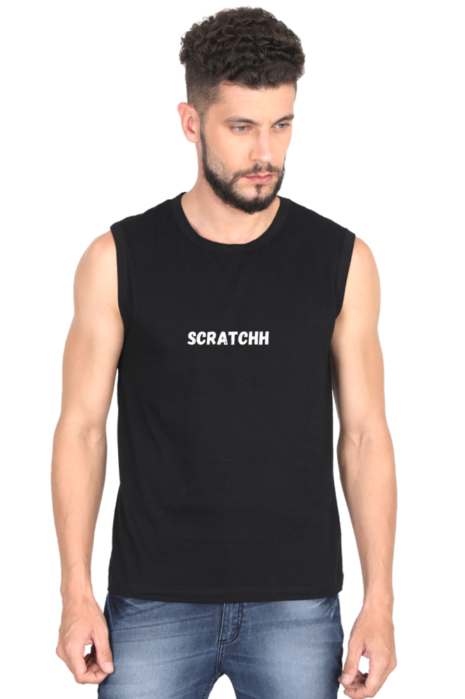Scratchh Sleeveless T-Shirt for Men | Gym & Casual | 180 GSM - SCRATCHH 