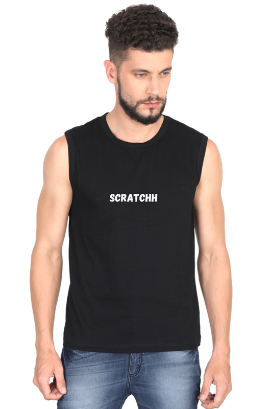 Scratchh Sleeveless T-Shirt for Men | Gym & Casual | 180 GSM - SCRATCHH 