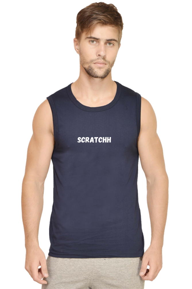 Scratchh Sleeveless T-Shirt for Men | Gym & Casual | 180 GSM - SCRATCHH 