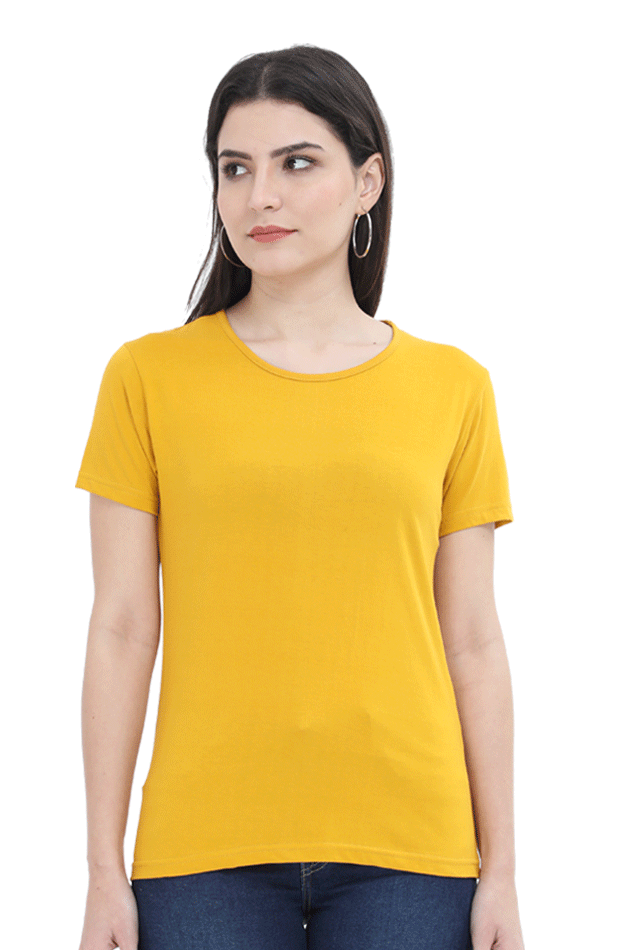 Scratchh Round Neck T-Shirt for Women | 180 GSM | Soft & Daily Comfort Fit - SCRATCHH 
