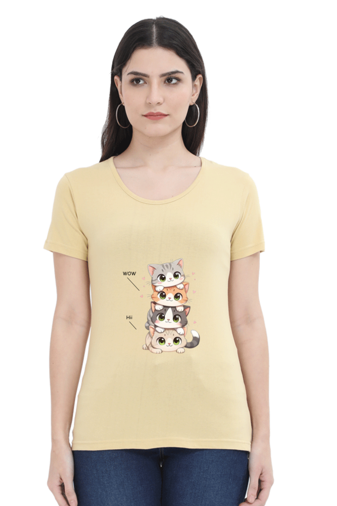 Scratchh Crew Neck T-Shirt for Women | 180 GSM | Soft & Versatile Daily Fit - SCRATCHH 