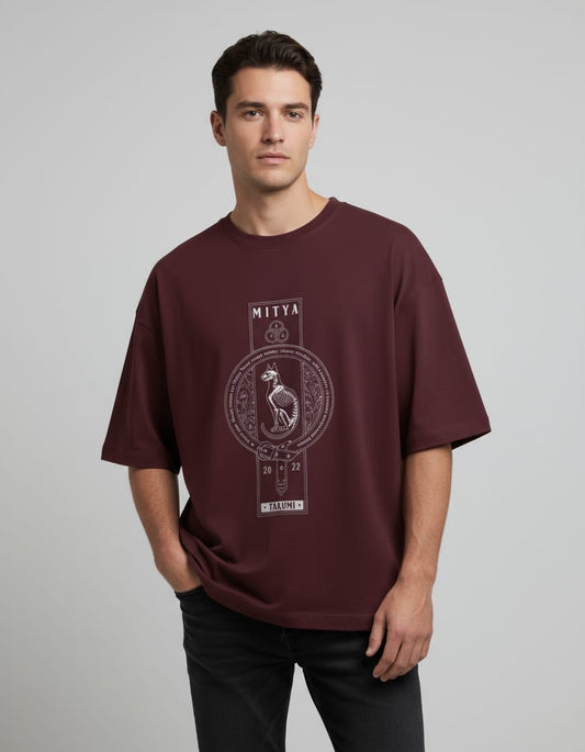 Scratchh Mitya Print Unisex Terry Oversized Tee