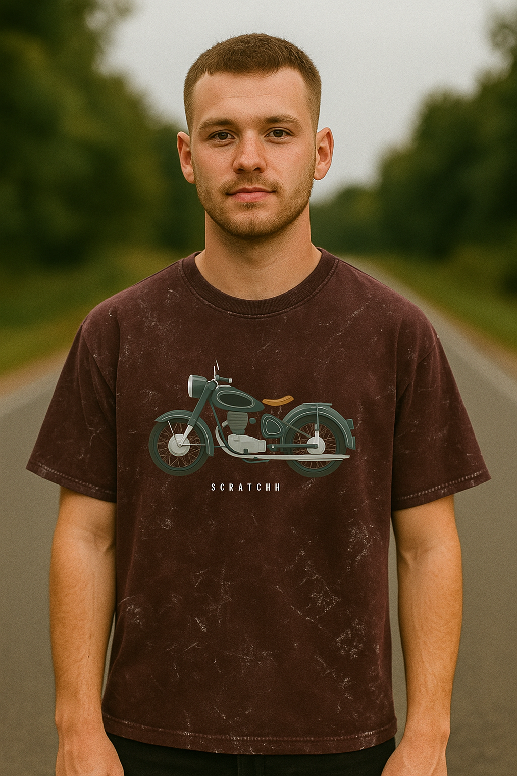 Scratchh Acid Wash Oversized T-Shirt | 240 GSM | Vintage Look