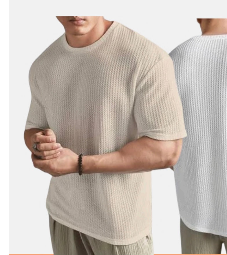 Scratchh Waffle Texture T-Shirt for Men | 240 GSM | Textured Premium Fit